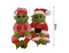 Christmas Grinch Dolls Cute Stuffed Toy Kids Xmas Gift Home Decor - Striped