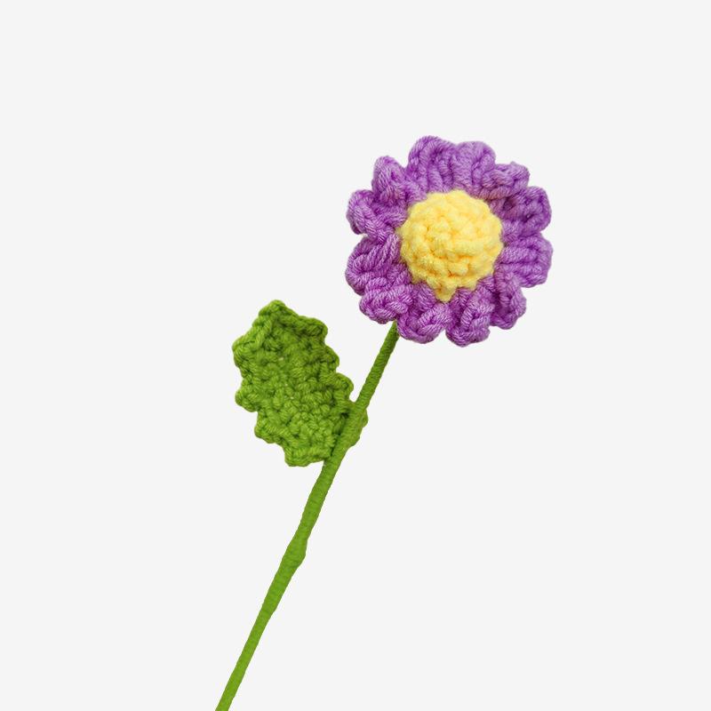 6шт искусственных цветов крючком цветы букет маргариток ручной вязки цветок маргаритки на День святого Валентина День матери день рождения свадьба домашний декор