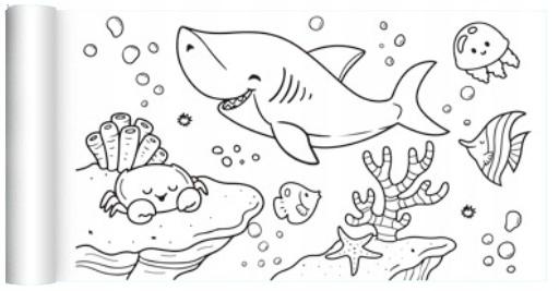 3M Roll Coloring Paper For Children Water World