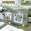 12-layer Panda Pencil Case, Large Capacity, High-value Stationery Box for Boys and Girls, Cute Junior High School Stationery, Pencil Case.