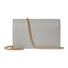 Gucci Brand letter logo snap closure leather shoulder crossbody wallet women's light gray