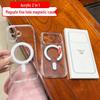 Магнитный акриловый чехол для iPhone 15 Pro, совместимый с MagSafe, противоударный и прозрачный