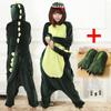 Unisex Anime Kigurumi Pajamas Dinosaur Cosplay Costume Winter Hoodies Party Sleepwears Set