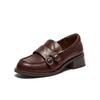 Bata Lefu Обувь Женская 25 Осень Новая Коллекция Британский Стиль Коровья Кожа Однотонная Обувь