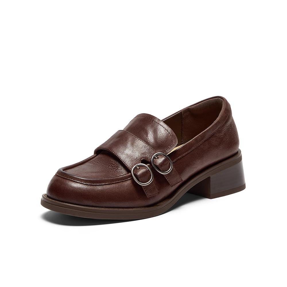Bata Lefu Обувь Женская 25 Осень Новая Коллекция Британский Стиль Коровья Кожа Однотонная Обувь