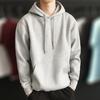 Front Pocket Drawstring Long Sleeve Pullover Hoodie Autumn Winter Solid Color Fleece Lining Hooded Sweatshirt Streetwear