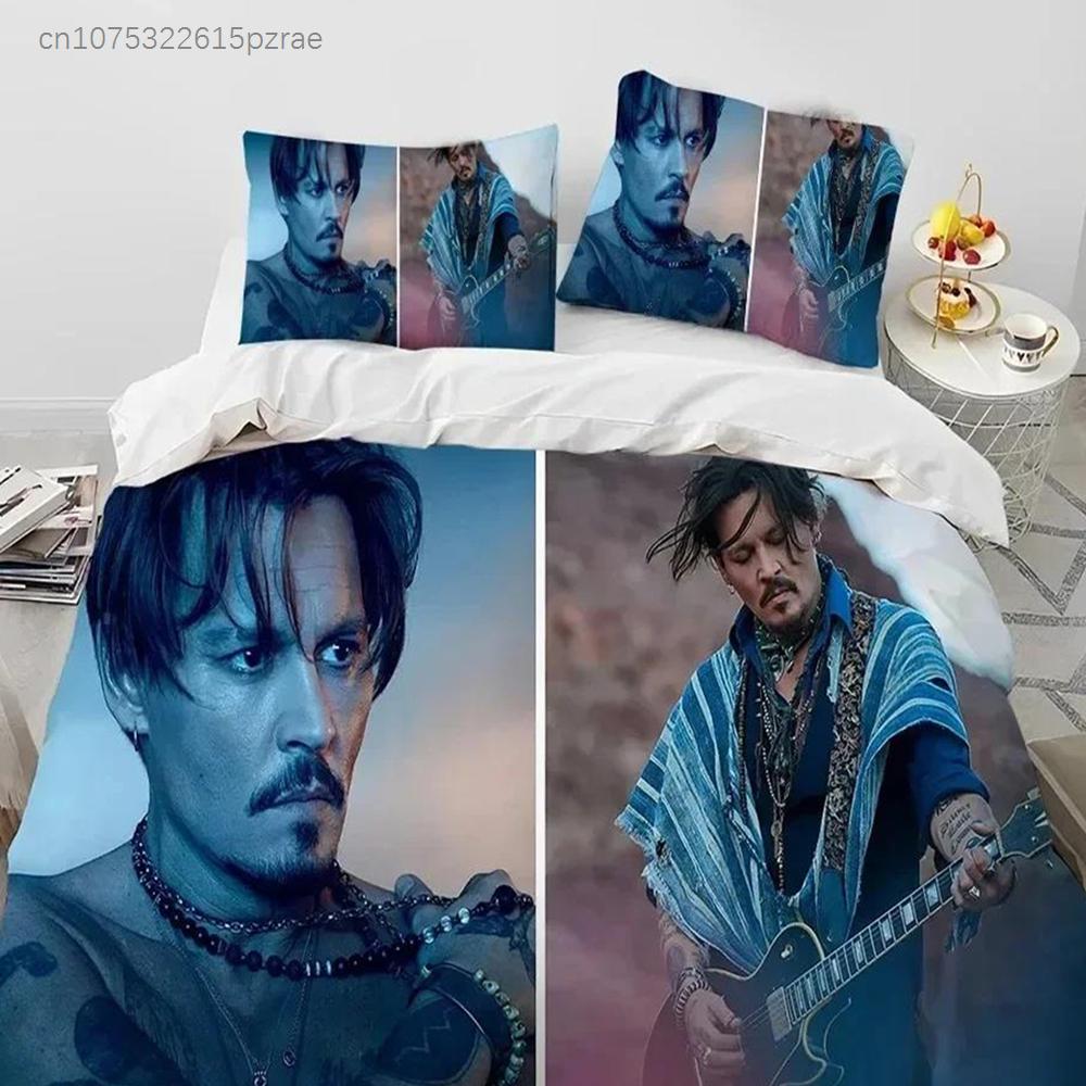 3D Печать Серия Джонни Деппа Комплект Постельного Белья Спальня Мягкое Современное Покрывало Удобный Пододеяльник Чехол для Одеяла и Наволочка