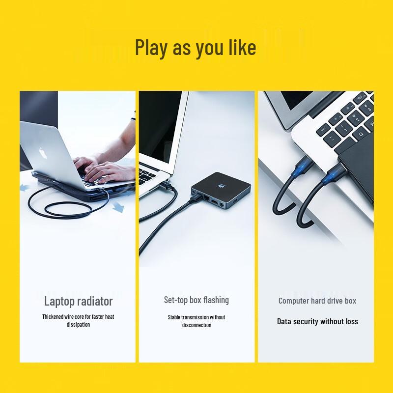 Ugreen USB 2.0 Кабель данных "папа-папа"