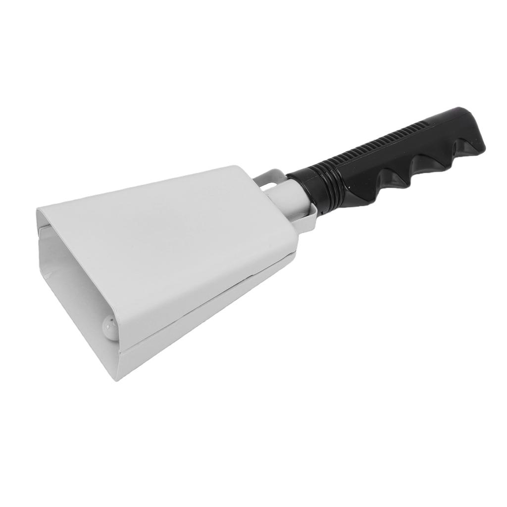 Cowbell With Handle Metal Handheld Cowbell For Sporting Game Farm Versatile Event Cheering White