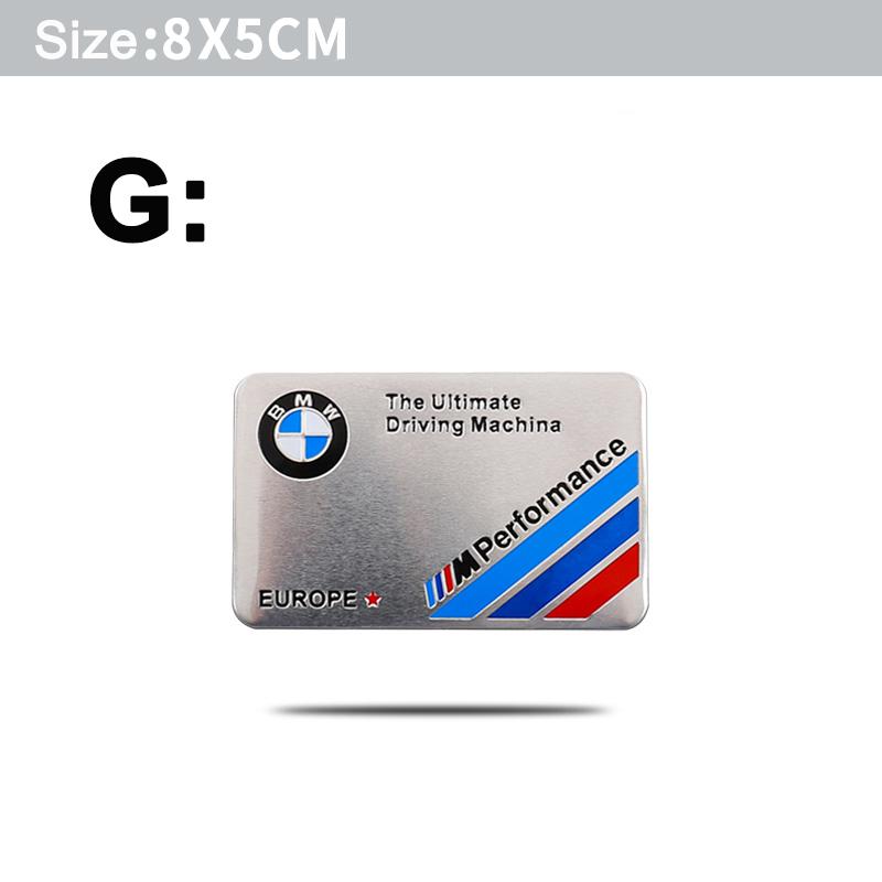ljqvz9 Car Styling Emblem Aluminum Alloy Car Fender Trunk Badge Stickers For Bmw M E90 E60 F30 F10 E39 E36 F20 G30 G20 E87 E92 E91.