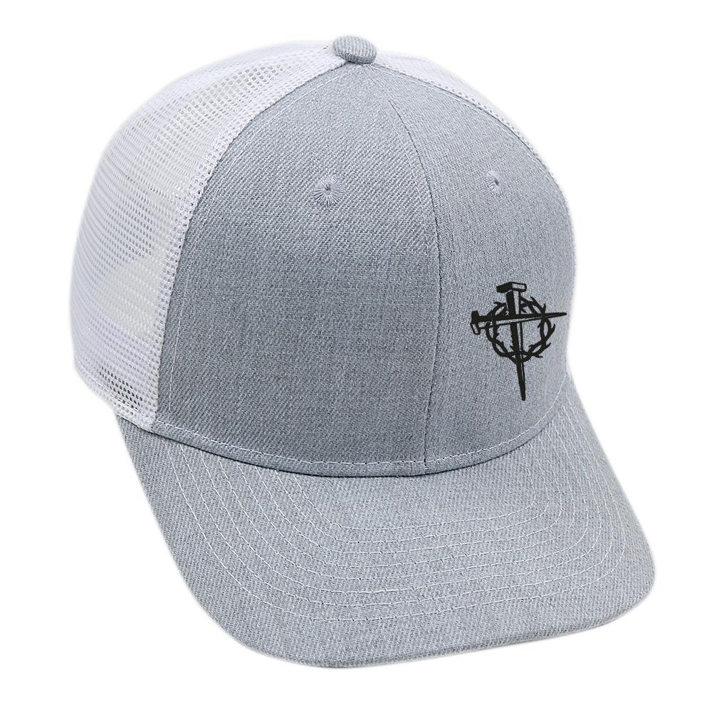 Hot Sale Wire Cross Embroidery Baseball Cap Slightly Bent Mesh Summer Men's and Women's Medium Purple Outdoor Sports Sun Hat