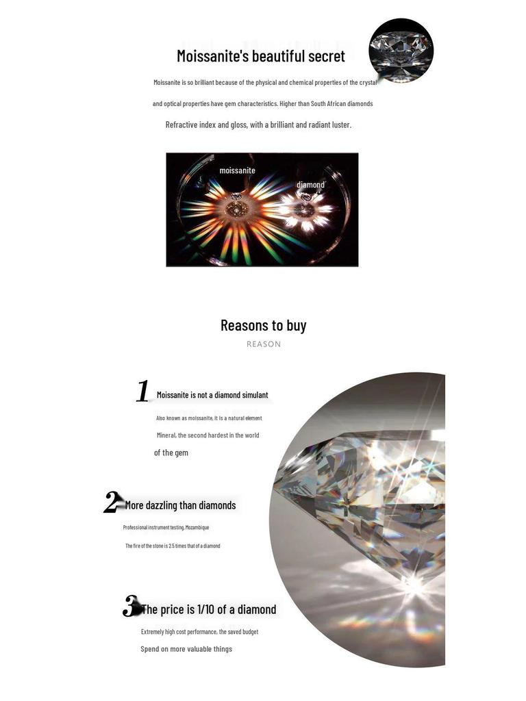 925 Sterling Silver Moissanite Ring - 1 Carat D Color, European & American Style Blooming Flower Design for Women