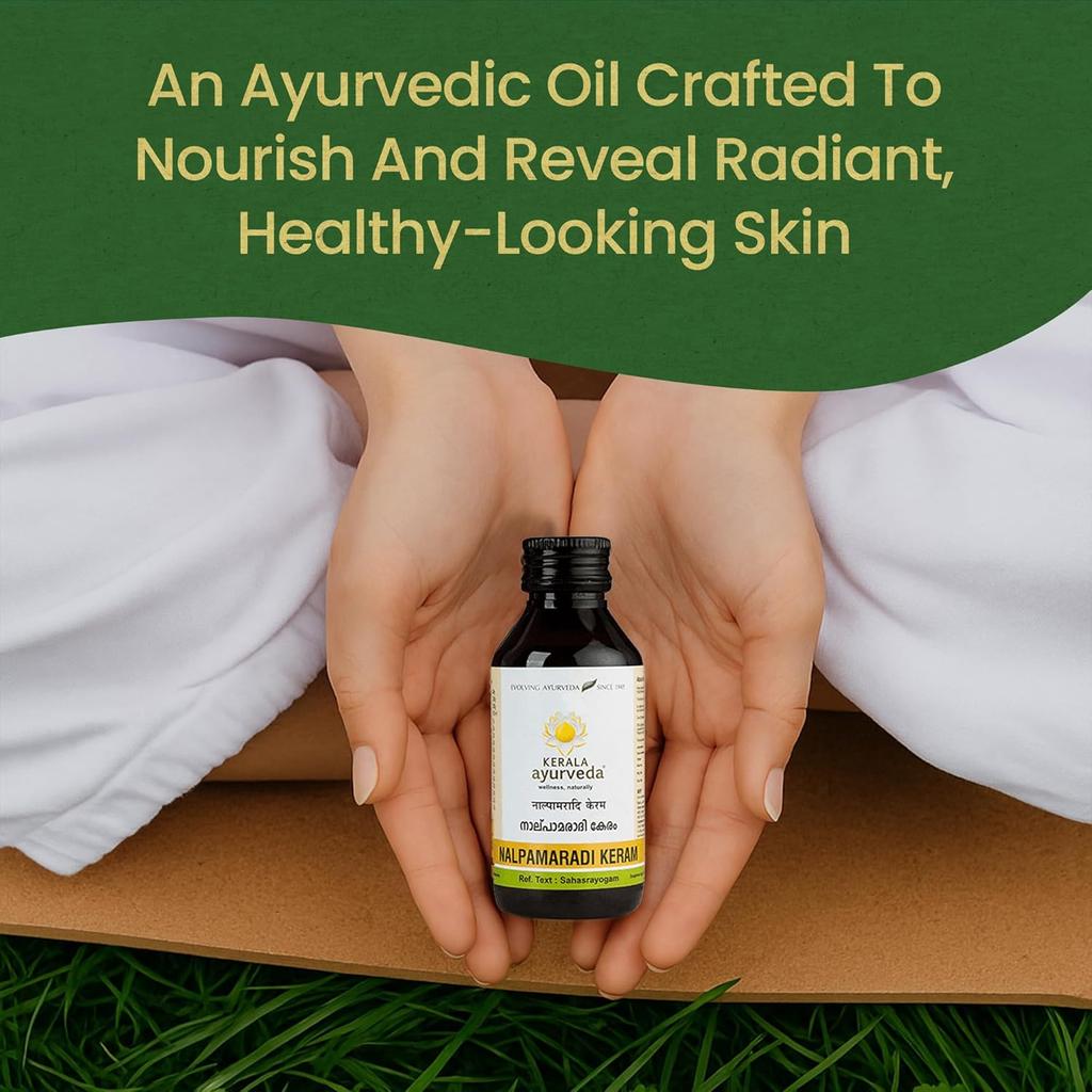 Kerala Ayurveda Nalpamaradi Keram Tan Removal Oil For Face & Body Uneven Skin Tone Care 200 Ml