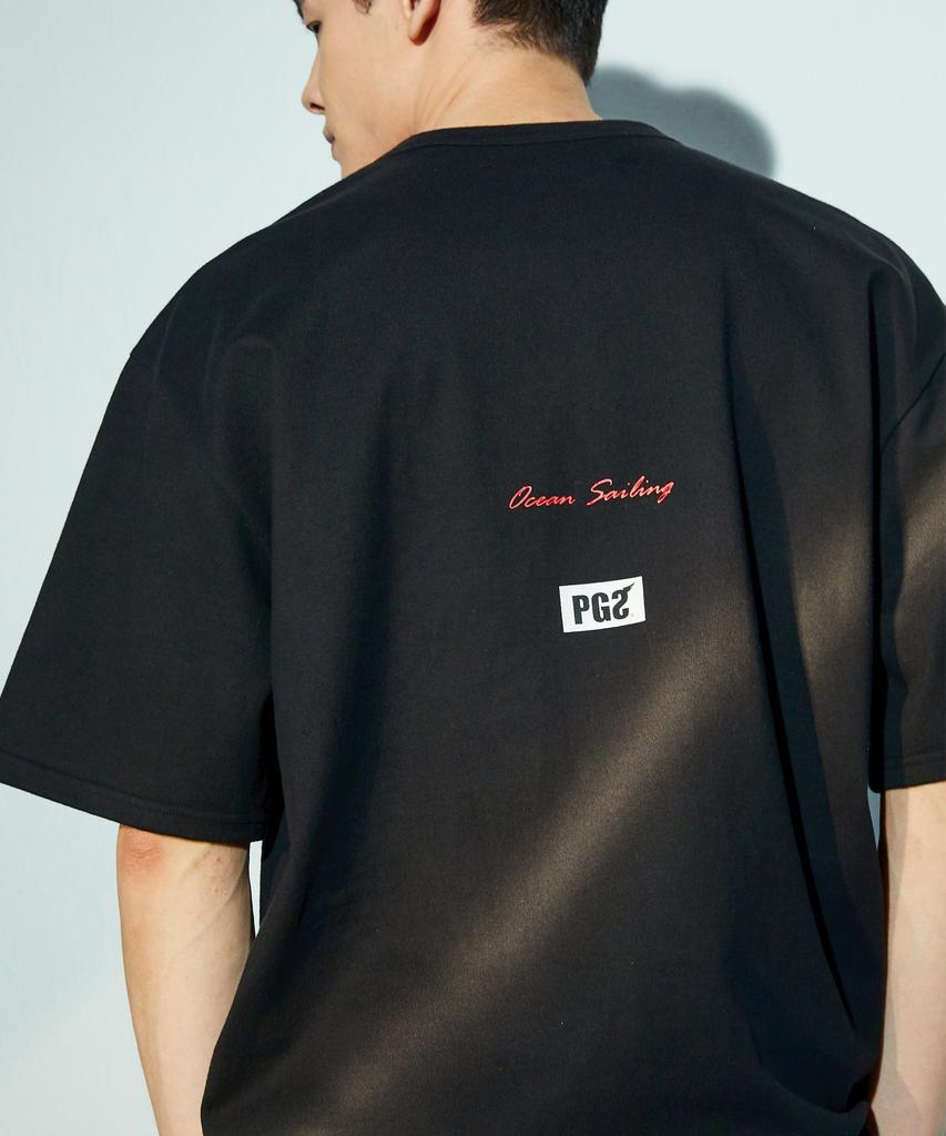 PIGLES Pgs Rope Motif Print T-Shirt (Black)