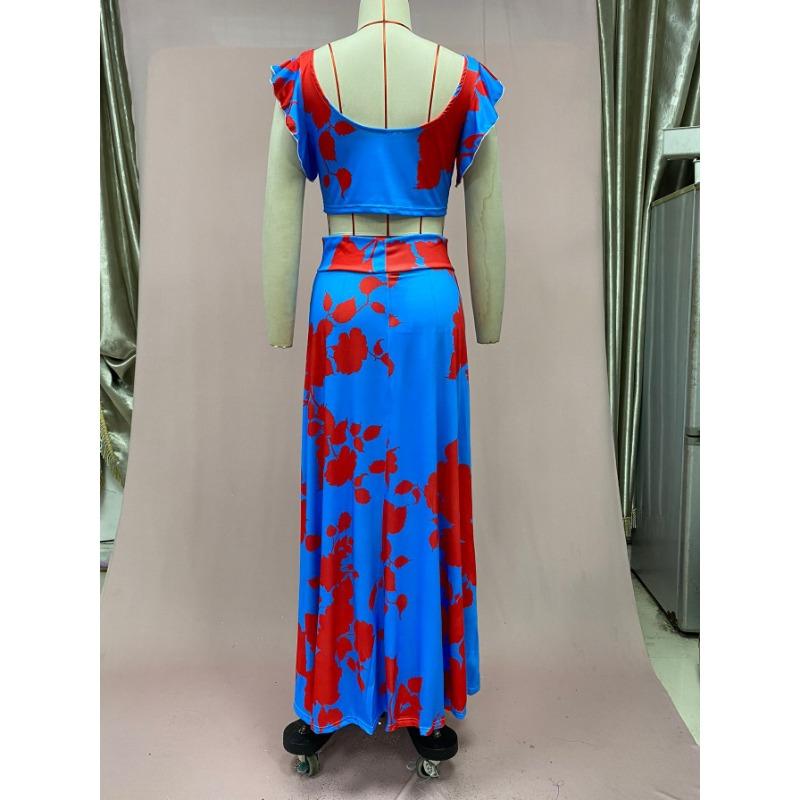 Женские летние повседневные длинные платья без бретелек с принтом