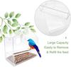 Pet Accessories 20x19cm Wild Bird Feeding Pan Clear Acrylic Window Bird Feeder for Monitor Bird Behaviour