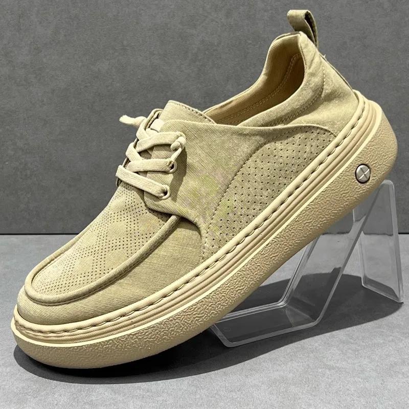 Летняя Новинка Легкие Толстая Подошва Повседневная Обувь Легко Надевать Слипоны Для Ленивых Людей Обувь из Кожи Коровы Дышащая Резиновая Подошва