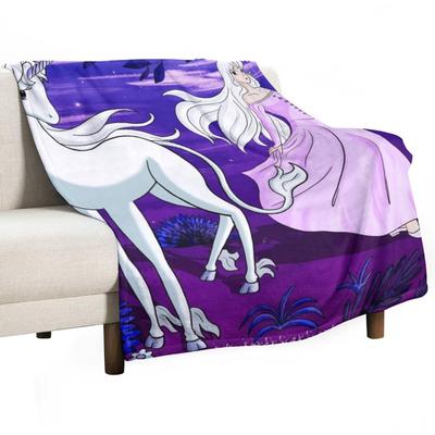 The Last Unicorn Lady Amalthea Throw Blanket Blankets For Baby Quilt Summer Flannels Blankets