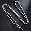 "Lost Crystal" Rhombus Blue Gem Spearhead Necklace - Y2K Spicy Girl Style Accessory