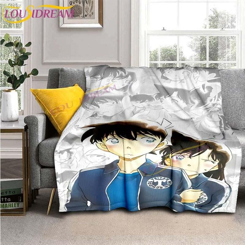 Detective and Thief Conan Blankets Classic Anime Flannel Blankets Sofa Throw Blanket Children Adult Gift Travel Camping Blankets