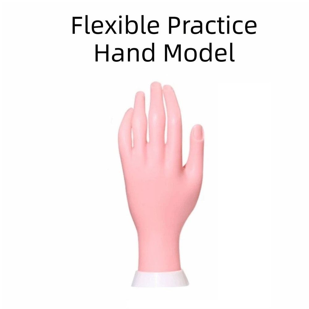 Bendable Nail Practice Hand Soft Fake Hand Nail Tools Mannequin Hand Manicure Practice