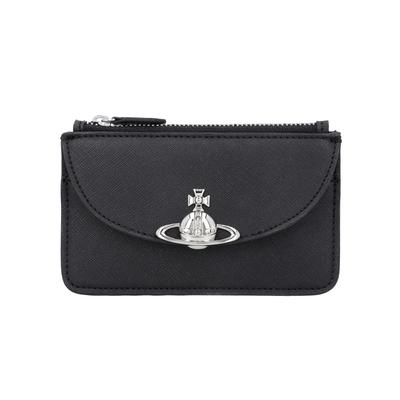 Кошелек для карт Vivienne Westwood Saffiano в форме полумесяца N401