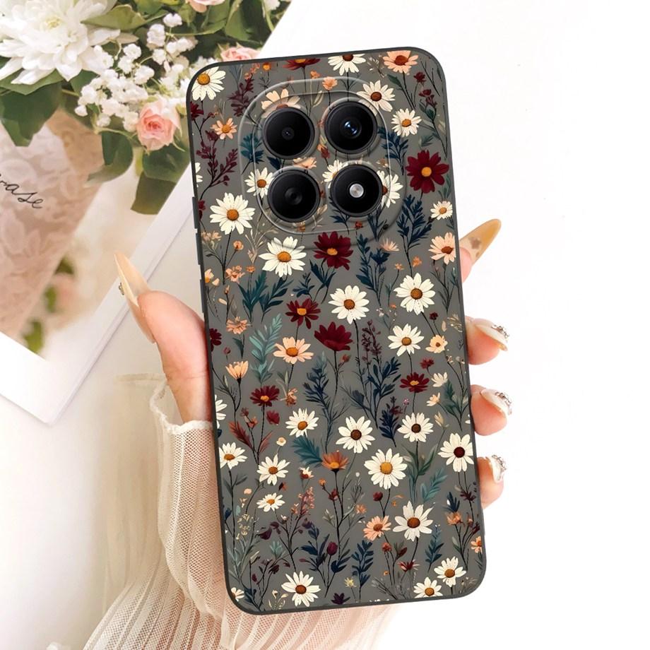 Цветочный Чехол с Ромашками и Подсолнухами для Xiaomi Redmi Note 15 15Pro 15 Pro+ Чехол для Телефона Poco M8 Pro Силиконовый Мягкий Ударопрочный Чехол