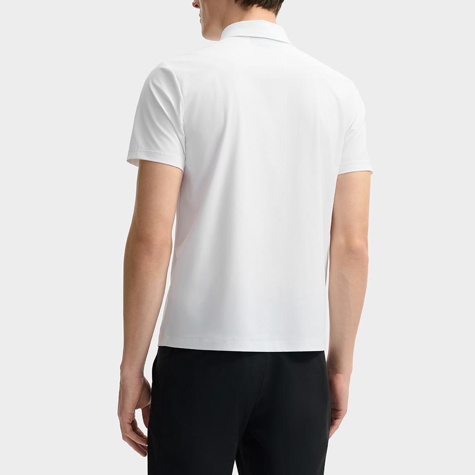 Fila Blue Series High-End Business Minimalist Fashion Pullover Short Sleeve Polo Shirt Men Tops White F11M522109F-WT