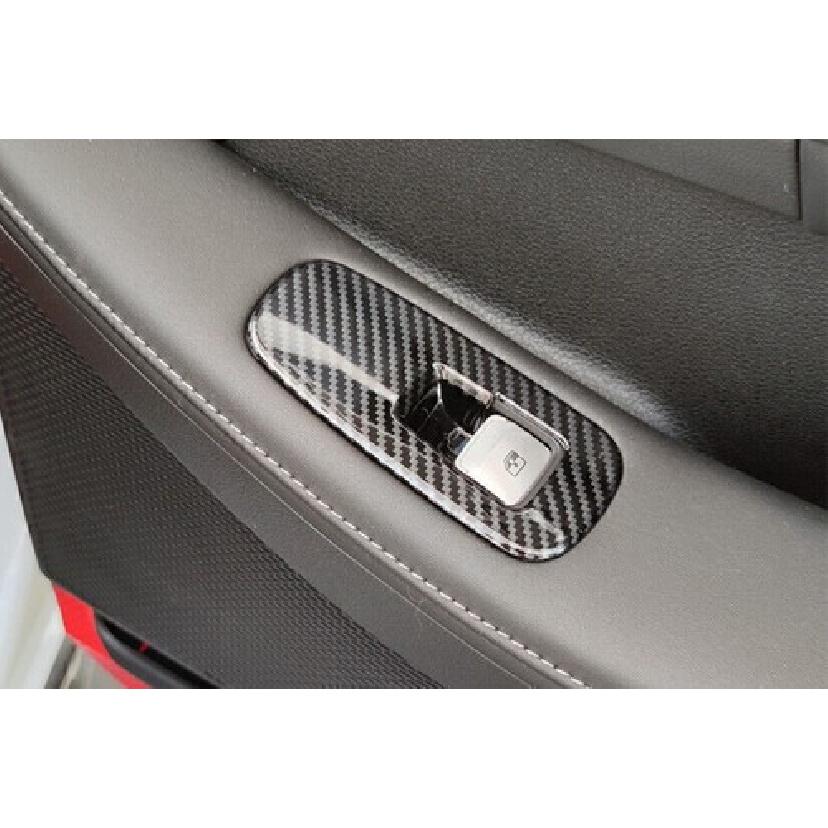 For Hyundai Sonata 2020-2023 Carbon Fiber Window Lift Lock Switch Panel Trim 4PC