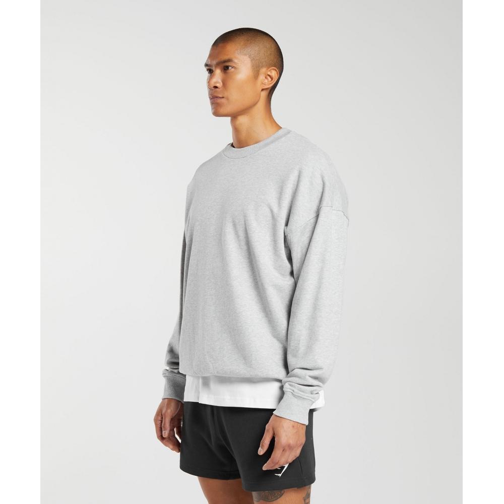 Gymshark День отдыха Essential Crew Светло-серый Меланж A6a2l Gbcn