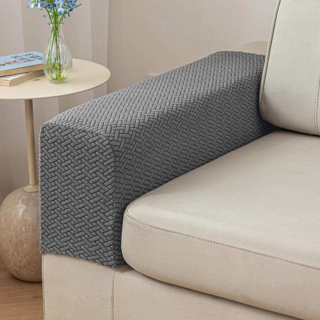 Новые чехлы на подлокотники дивана Простые эластичные чехлы на подлокотники дивана в клетку Противоскользящие Защита мебели от загрязнений Съемные чехлы для кресла