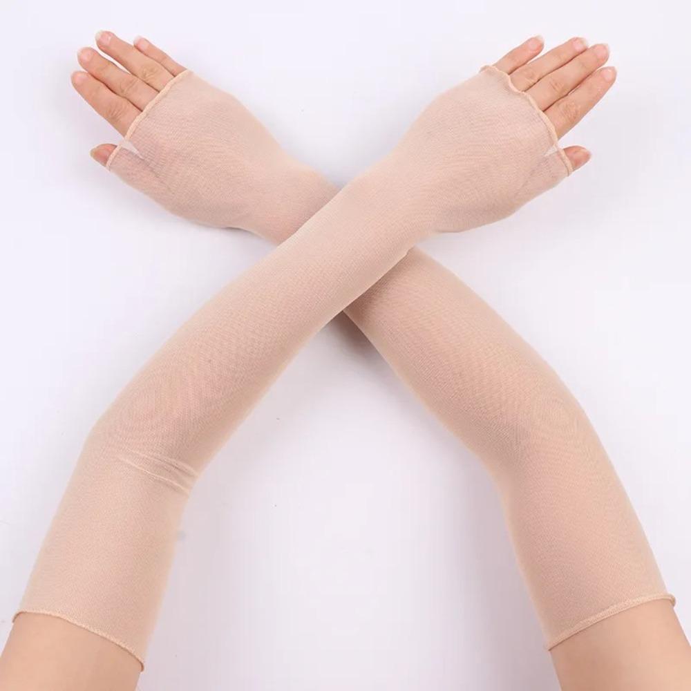 Fingerless Sun Protection Sleeves Thin Long Sleeves Fashion Mesh Sleeves Summer