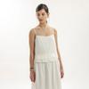 Wednesday Delight Wd_White Frill Strap Midi Dress