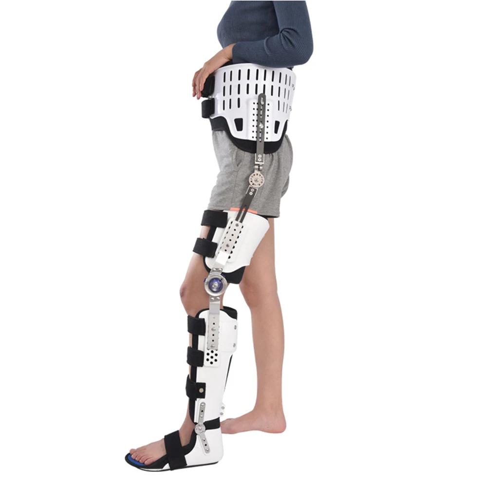 Knee Orthosis Large-Angle Adjustable Hip Knee Ankle Foot Hip Crotch Waist Knee Ankle Foot Joint Leg Fixed Support High Protector