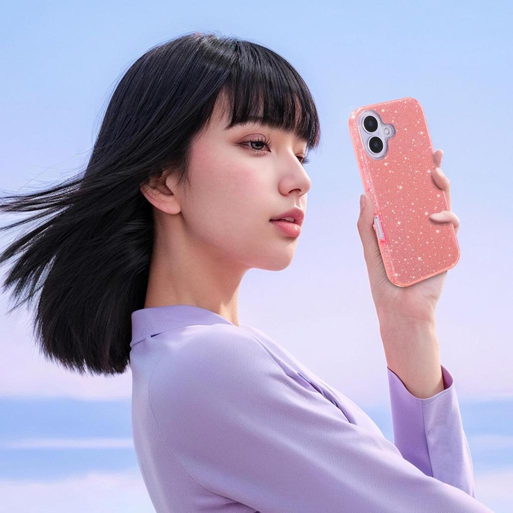 Блестящий чехол для iPhone 17 Air 16E 16 E 15 Pro Max 14 Plus 13 Mini 12 11 X Xs Xr Se 2022 2020 8 7 Чехол для телефона Роскошный Сияющий Блеск Блестящий