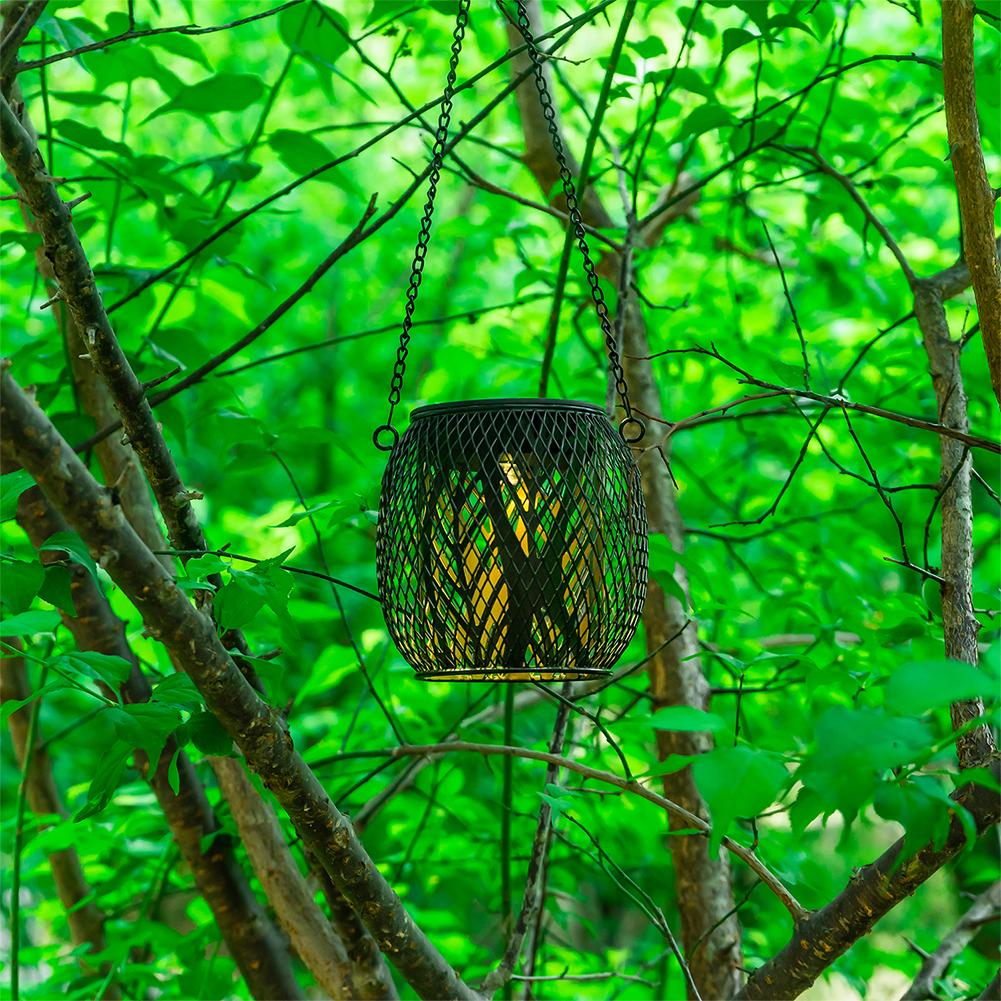 1/2Pcs Solar Garden Lights IP65 Waterproof Solar Outdoor Lanterns Hanging Solar Retro Lantern for Patio Yard Porch Pathway Fence