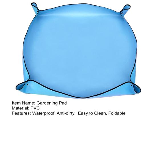 Gardening Pad 4 Corners Snap Buckle PVC Indoor Balcony Plants Soil Change Repotting Mat for Patio