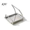 Compact Kitchen Tool Holder 304 Stainless Steel Spoon Rest with Removable Tray, Spatula Pot Lid Holder, Sturdy Countertop Utensil Organizer