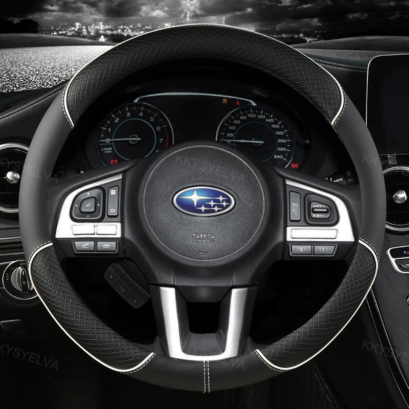 Кожаный чехол на руль автомобиля, противоскользящий для Subaru Forester Legacy XV BRZ WRX, высокое качество, авто