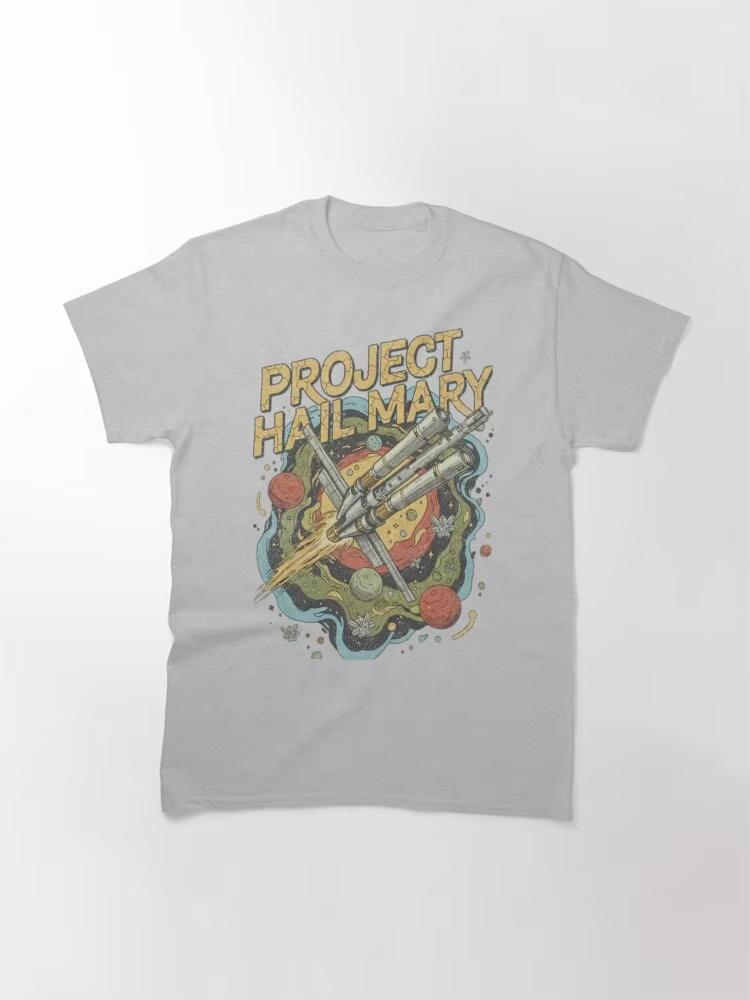New movie Project Hail Mary graphic Cotton unisex shirt Summer Unisexs Fashion oversized Tshirt Novels movie merchandise
