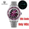 Watchdives WD50Q Винтажные часы VH31 Кварцевый механизм Пузырчатое сапфировое стекло BGW9 Люминесцентные 30 бар Водонепроницаемые Нержавеющая сталь 38 мм Часы