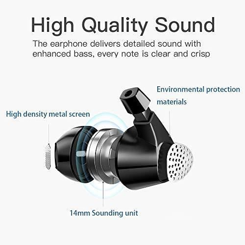 Casque Intra Auriculaire Filaires CBGGQ - Ergonomique Stereo avec Micro - Anti Bruit - 4 Paires