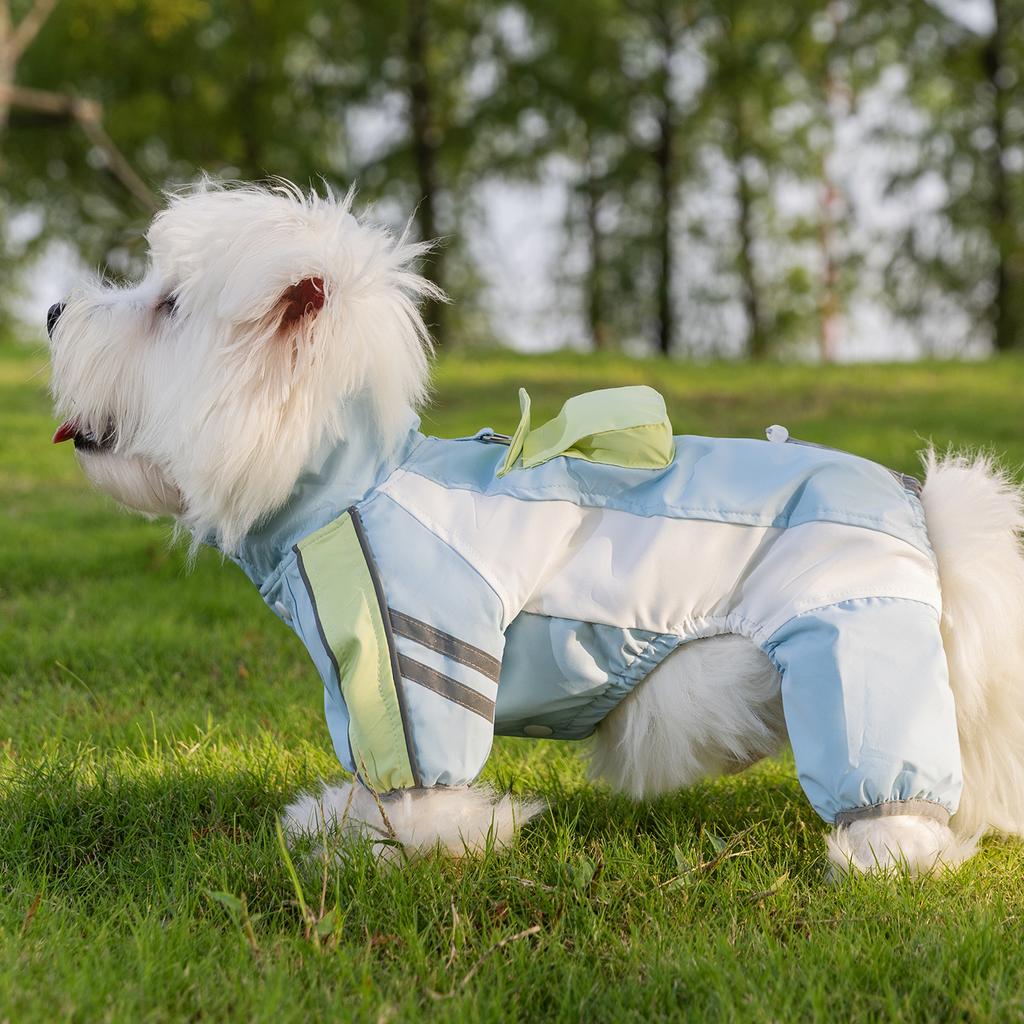 Autumn and winter pet clothes claws explorer three-proof four-leg charge cotton coat small dog Bichon dog clothes