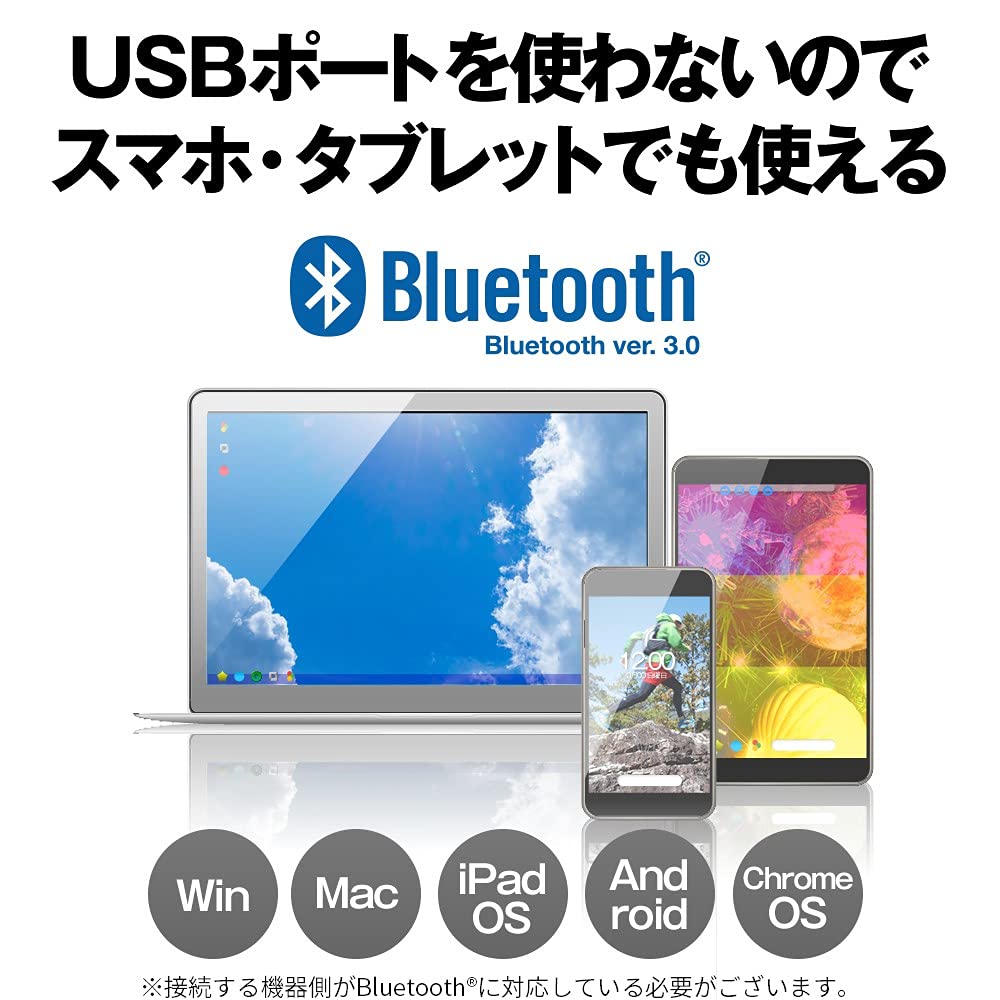 Buffalo Bluetooth Blue LED Quiet 3 Button Mouse Black Compatible with Long Battery Life Up To 450 Days Lightweight BSMBB105BK