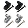2PCS Metal Guitar Roller String Trees Retainers With Screws Chrome Black