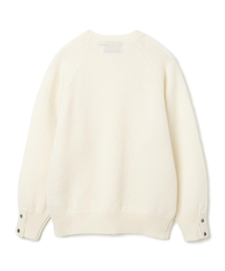 KNITTED Shaggy Dog 100% Wool Round Knit Ivory