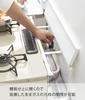 Yamazaki Stove Back Gap W58 x D11 x Kitchen Stove Back 3487 (Yamazaki Industries) Rack, White, Approx. H19.5cm, Plate, Rack, Cover,