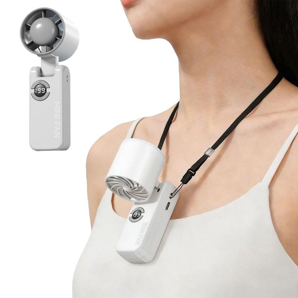 High-Speed Foldable Handheld Fan Portable Small Electric Fan Pocket Turbo Fan Camping