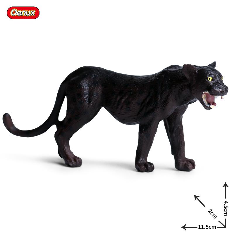 Oenux African Wild Animals Simulation Savage Cheetah Snow Leopard Jaguar Action Figure Figurines PVC Model Educational Kid Toys