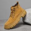 Модные плюшевые меховые мотокроссовые ботинки для мужчин, базовые уличные ботинки, зимние осенние замшевые кожаные ботинки, новые модные высокие кроссовки для походов